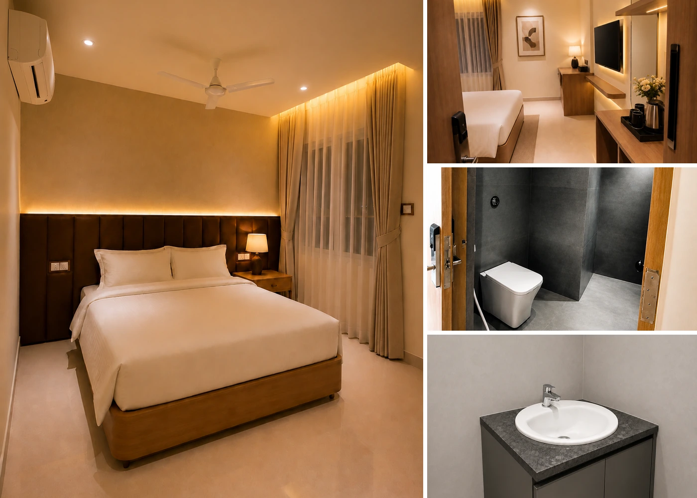 Hitech City hotel suite renovation and interior project by DICE in Hyderabad